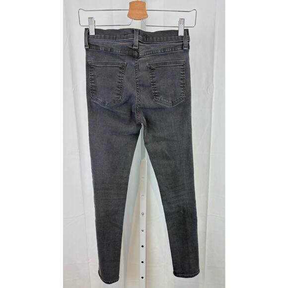 VERONICA BEARD  Size 26 Debbie 10" Skinny Jeans Button Fly Raven Black Gray - Picture 2 of 8